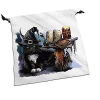 Deluxe Dice Bag: Kitten Caster | Large Drawstring Bag 7” x 7” | Printed Fabric | Holds Over 100 Dice | RPG Bag | Roleplaying Game Bag | Tabletop Adventure Game Bag | from Steve Jackson Games