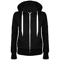 Fashion Star Womens Zip Up Fleece Knit Mini Sweatshirt Hoody