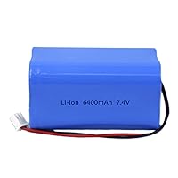 High Performance Backup Battery, 7.4V 6400Mah Large Capacity Rechargeable Li-Ion Battery Pack, for Megaphones Mining Lights Stereo