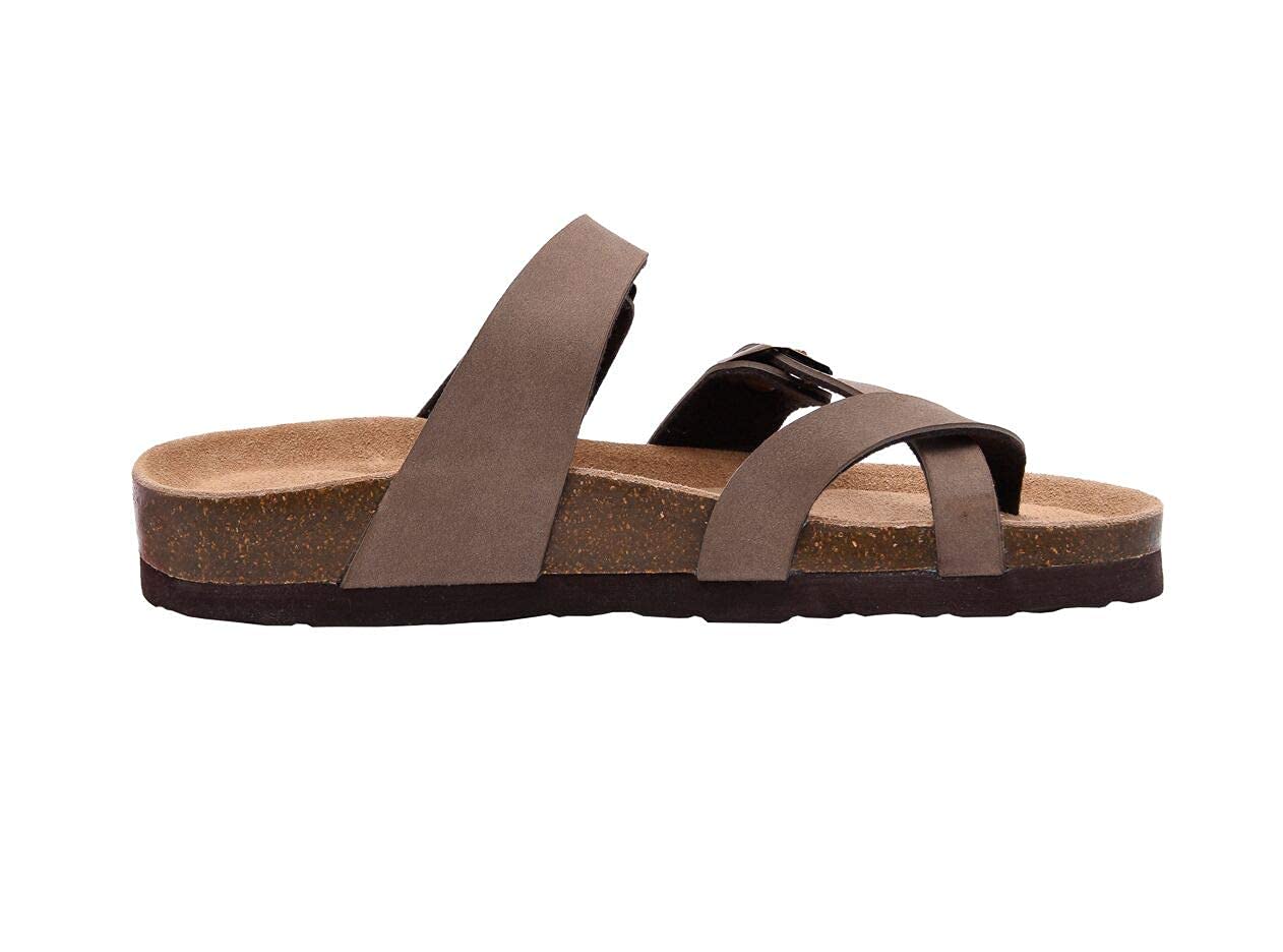 CUSHIONAIRE Women's Luna Cork footbed Sandal with +Comfort