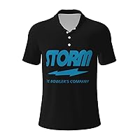 Storm Bowling Men’s Polo Shirts Casual Golf Shirts for Men