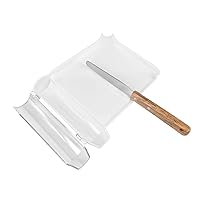 Medarchitect Right Hand Pill Counting Tray with Spatula (White - Wood Handle)