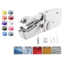 29 Pcs Handheld Sewing Machine, Mini Sewing Machines, Hand Cordless Sewing Tool,Easy-to-operate, More Friendly to the Handicapped, Portable Sewing Threads Kit for DIY Fabrics Clothes Home Travel