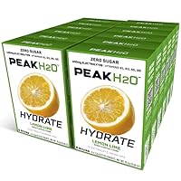Juicy Mixes PeakH20 Electrolytes Powder Hydration Packets | Lemon Lime | Sugar Free Water Flavor Packets for Workout Recovery, Pack of 72, 0.72 Ounce