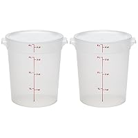 Cambro 4Qt BPA-Free Food Storage Containers with Lid Pack of 2 – in Opaque - Ideal for Pantry & Fridge Organization, Baking & Mixing Dough, Industrial and Kitchen Use