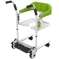 Patient Lift Bathroom s Seated Patient Lift,Accessibility Commode,360°Universal Wheel,with Folding Armrests,Bedpan and Soft Seat,for Nursing Home Rehab Toilet Chair