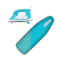 Oliso TG1600 Pro Plus 1800 Watt SmartIron with Auto Lift & OLISO Ironing Board Cover, durable 100% cotton lined with professional grade felt pad, Turquoise