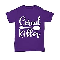 Cereal Killer Clothing Women Men Plus Size Classic Tops Tees Novelty T-Shirt Purple