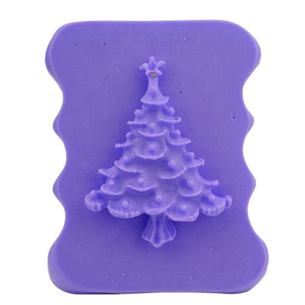 Silicone Molds Christmas 2 Pack, Gift for 4th of July, Santa Claus and Christmas Tree Shape Craft Art Silicone Soap Mold,Craft Molds DIY Handmade Soap Gifts - Soap Making Supplies by YSCENL