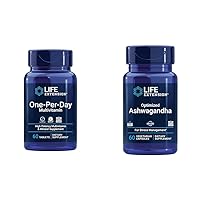 Life Extension One-Per-Day Multivitamin 60 Tablets and Optimized Ashwagandha 60 Capsules Bundle