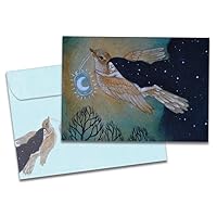 Tree-Free Greetings - Winter Solstice Greeting Cards - Artful Designs - 10 Cards + Matching Envelopes - Made in USA - 100% Recycled Paper - 5