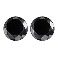 4.91 Cts AA Round Brilliant (2 pcs) Loose Treated Fancy Black Diamonds (DIAMOND APPRAISAL INCLUDED)