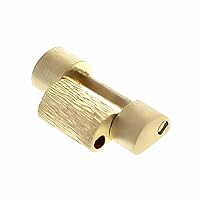 Ewatchparts 10MM 18K YELLOW GOLD PRESIDENT WATCH BAND LINK COMPATIBLE WITH 26MM PRESIDENT BARK FINISH