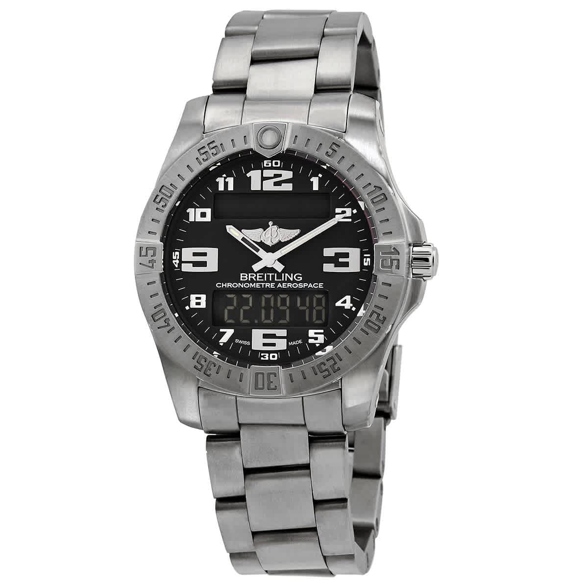 Breitling Aerospace EVO Alarm Chronograph Quartz Analog-Digital Men's Watch E79363101B1E1