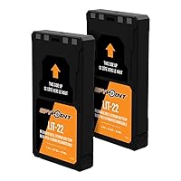 LIT-22 Rechargeable 7.4V Lithium Battery Pack for Trail Camera with 5.4 amp-Hours and AC Charging Cable (2 PK)