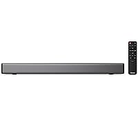 HS214 2.1ch Sound Bar with Built-in Subwoofer, 108W, All-in-one Compact Design with Wireless Bluetooth, Powered by Dolby Audio, Roku TV Ready, HDMI ARC/Optical/AUX/USB, 3 EQ Modes,Black
