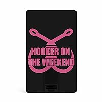 Hooker On The Weekend Card USB Flash Drive 32G/64G Business 2.0 Memory Stick Credit High Speed USB Drives Accessories