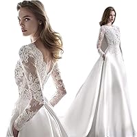 Long Maxi Wedding Dress White Backless Stitching Lace Sleeve Long Dress Bridesmaid Evening Dress Cocktail Formal Dress