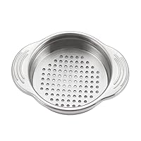 Stainless Steel Food Can Strainer Sieve Tuna Press Lid Oil Drainer Remover, Unique No-Mess Dishwasher Safe Design Can Colander Useful