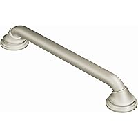 Moen Brushed Nickel Bathroom Safety 16-Inch Designer Shower Grab Bar with Concealed Screws for Handicapped or Elderly, LR8716D3BN