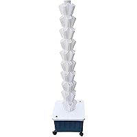 Hydroponics Tower, Hydroponic Growing System, Aeroponics Grow Kit Aquaponics Planting System, for Herbs, Fruits and Vegetables with Hydrating Pump, Adapter, Seeding Bed/1pc