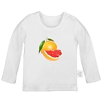 Fruit Grapefruit Cute Novelty T Shirt, Infant Baby T-Shirts, Newborn Long Sleeves Graphic Tee Tops
