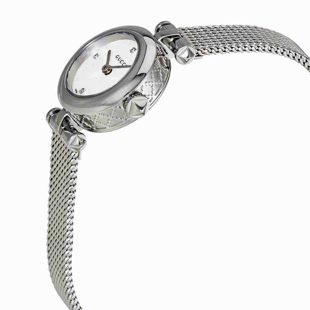 Gucci Swiss Quartz Stainless Steel Dress Silver-Toned Women's Watch(Model: YA141512)