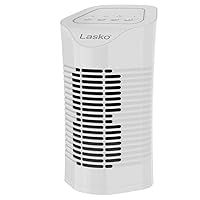 Lasko HF11200 Desktop Air Purifier for Home, Office, Bedroom, Dorm and Small Rooms – 3-Stage Filtration Removes Smoke, Pet Odors, Allergens, Dust and Mold Spores
