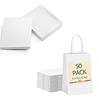 MESHA White Jewelry Boxes & 5.25x3.75x8 White Gift Bags