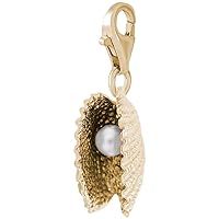 Rembrandt Charms Shell Charm with Lobster Clasp, 14k Yellow Gold