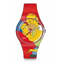 Swatch Simpsons Swett Embrace Edition Valentine's Day Watch SO29Z120, Classic
