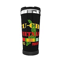 Vietnam Veteran Cu-Chi Portable Insulated Tumblers Coffee Thermos Cup Stainless Steel With Lid Double Wall Insulation Travel Mug For Outdoor