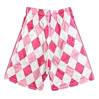 Flow Society Mens New Argyle Pink Attack Athletic Shorts with Pockets
