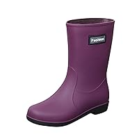 Women's Rain Boots Waterproof Garden Boots Ladies Knee High Wellies Comfort Anti-slip Outsole