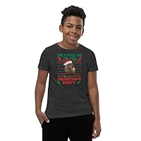 Ok I Pull Up Capybara Christmas Sweater Party Trending Meme Youth Unisex T-Shirt