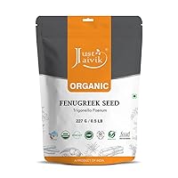 Just Jaivik Organic Fenugreek Seeds, 227g - Grown without synthetic Pesticides, High in Fiber and Minerals, Health Benefits
