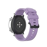 22 20mm Soft Silicone Strap for 20mm 22mm Universal Replacement Band Watchband (Color : Light Purple, Size : 20mm Universal)