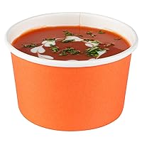 Restaurantware Coppetta 5-Ounce Dessert Cups 50 Disposable Ice Cream Cups - Lids Sold Separately Sturdy Orange Paper Frozen Yogurt Bowls For Hot And Cold Foods Perfect For Gelato Or Mousse