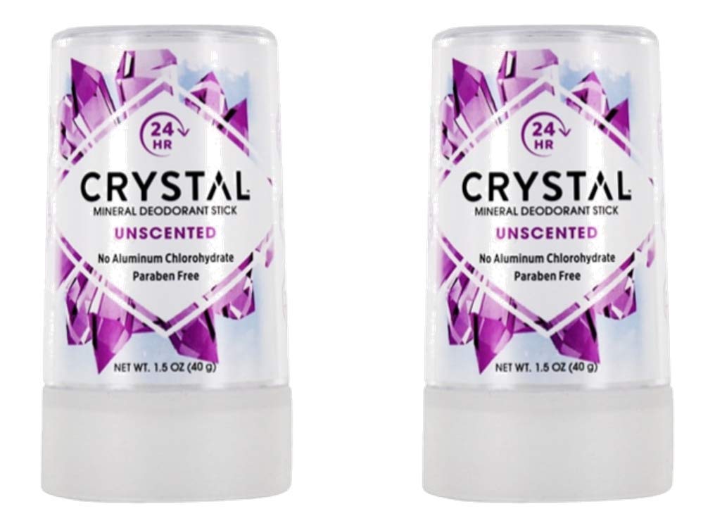 Crystal Body Deodorant Travel Stick, Unscented 1.5 oz (Pack of 2)2