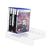 Acrylic Video Game Storage Organizer Stand for PS5 gamesPS4 gamesPS3 Game Case Storage, Best ps5 game storage Organizer stand,PS5 Game Holder Game Box Display Stand Fits up to 12 Games (Clear).