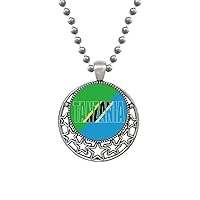 Beauty Gift Tanzania Country Flag Name Necklaces Pendant Retro Moon Stars Jewelry