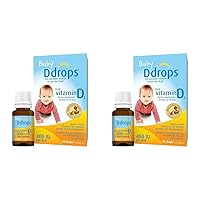 Ddrops 1072834 400 IU Liquid Vitamin D3 Drops for Babies, 0.08 Fl. Oz (Pack of 4)