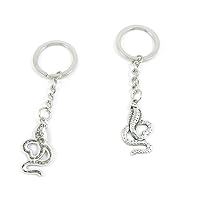 10 Pieces Keyring Keychain Keytag Key Ring Chain Tag Door Car Wholesale Jewelry Making Charms P6PY1 Cobra Snake