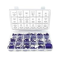 270pcs Seal O-Ring Kit Repair Car Air Conditioning Rubber Sealant Box Set 18 Sizes Gasket Sealing Ring Rubber Kit - (Style A, Color: Purple)