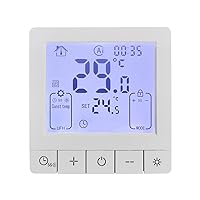 Room Thermostat,Smart Thermostat for Home Programmable Temperature Control IP20 Protection 24H Timed On/Off Digital Thermostat for 3A Water Underfloor Heating