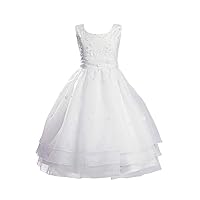 First Communion Dresses for Girls 7-16 Holy 1st Communion Dress White Vestidos de Primera Comunion para Niñas Size