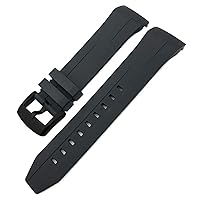 Rubber Silicone Watchband 22mm 21mm for Tissot T120417 Sea Star 1000 Series Orange Black Waterproof Diving Watch Strap (Color : Black Black, Size : 21mm)