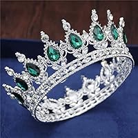 hair jewelry crown tiaras for women Men/Women Pageant Prom Diadem Hair Ornaments Wedding Hair Jewelry Accessories (Metal color : Black Zinc Plated)