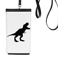 Dinosaur Bones Tyrannosaurus Rex Phone Wallet Purse Hanging Mobile Pouch Black Pocket