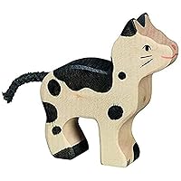 Little Cat Toy Figure, Black/White